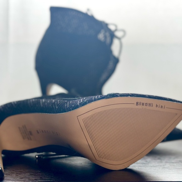 Gianni Bini Ozden Mesh and Suede Pointed Toe Pumps